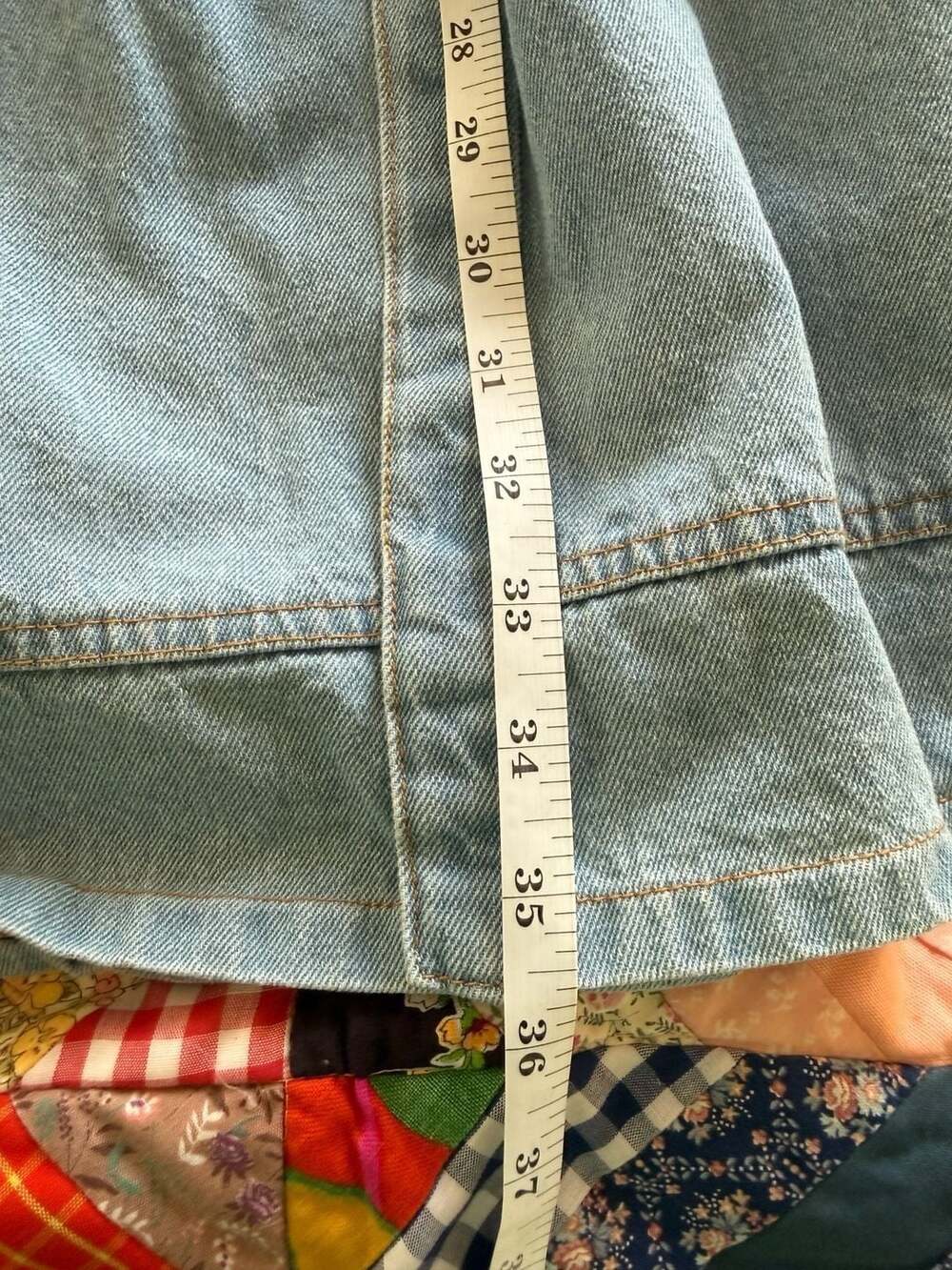 Moon River Light Wash Button-Down Tiered boho/western Denim Midi Skirt Size M - Picture 10 of 10